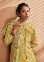 My Fashion Road Sadhana Omtex Muslin Plazzo Style Suits | Yellow