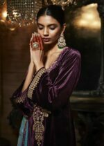My Fashion Road Nasha Kimora Heer Designer Salwar Suits Velvet Collection | Purple