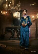My Fashion Road Nasha Kimora Heer Designer Salwar Suits Velvet Collection | Blue