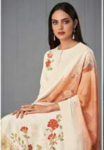 My Fashion Road Sahiba Sunira Pashmina Designer Dress Material | White