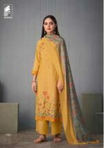 My Fashion Road Sahiba Sunira Pashmina Designer Dress Material | Yellow