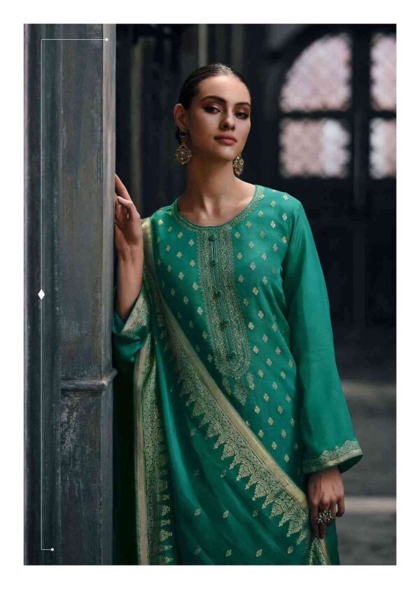 My Fashion Road Varsha Anamika Exclusive Party Wear Organza Salwar Suit | Green