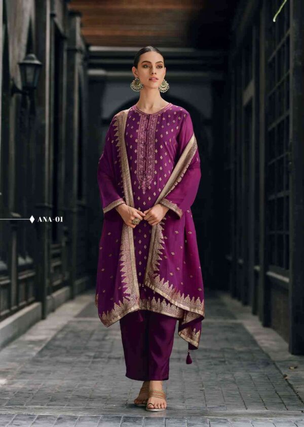 My Fashion Road Varsha Anamika Exclusive Party Wear Organza Salwar Suit | Purple
