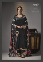 My Fashion Road Kimora Heer Zulf Designer Dress Material Velvet collection | Black