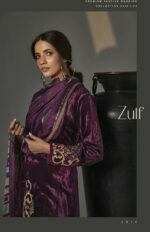 My Fashion Road Kimora Heer Zulf Designer Dress Material Velvet collection | Purple