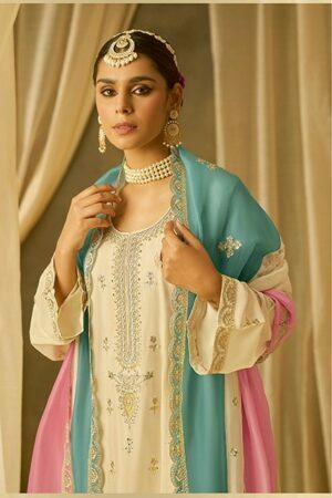 My Fashion Road Chandani Soft Silk Kimora Heer Designer Salwar Suits | Offwhite