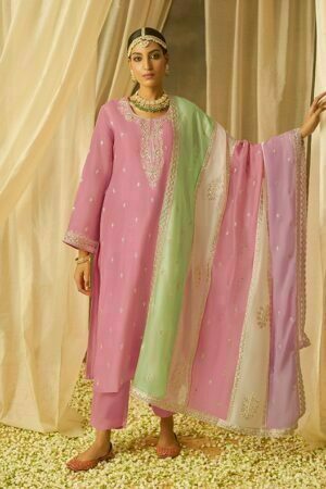 My Fashion Road Chandani Soft Silk Kimora Heer Designer Salwar Suits | Pink