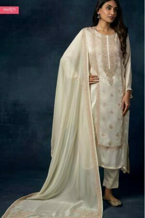 My Fashion Road Naariti Gazala Organza Satin Pant Style Dress Material