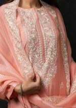 My Fashion Road Naariti Humah Muslin Pant Style Dress Material | Peach