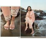 My Fashion Road Jay Vijay Cotton Paradiso Pant Style Dress Material | Peach