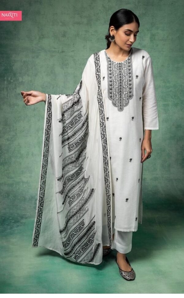 My Fashion Road Naariti Zareefa Cotton Linen Pant Style Dress Material