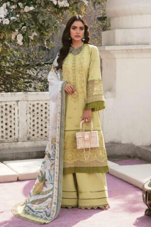 My Fashion Road Afrozeh Lamhay Luxury Lawn Unstitched Formals Collection 2023 | SAGE