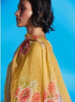 My Fashion Road Ganga Fashion Reet Designer Linen Jacquard Salwar Suit | Yellow