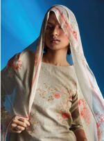My Fashion Road Ganga Fashion Reet Designer Linen Jacquard Salwar Suit | Beige