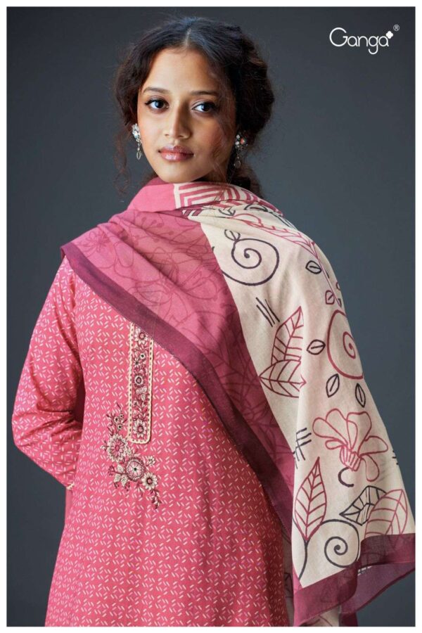 My Fashion Road Ganga Naira Fancy Cotton Salwar Kameez | Pink