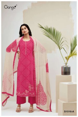 My Fashion Road Ganga Nidra Fancy Cotton Salwar Kameez | Pink