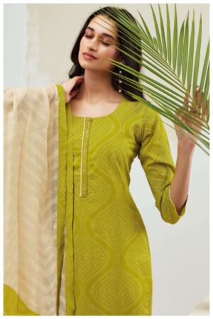 My Fashion Road Ganga Anvi Cotton Plazzo Style Suits | Green