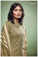 My Fashion Road Ganga Omya Unstitched Cotton Salwar Kameez | Green