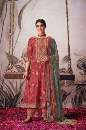 My Fashion Road Jay Vijay Rangde Designer Moga Silk Salwar Suit | Magenta