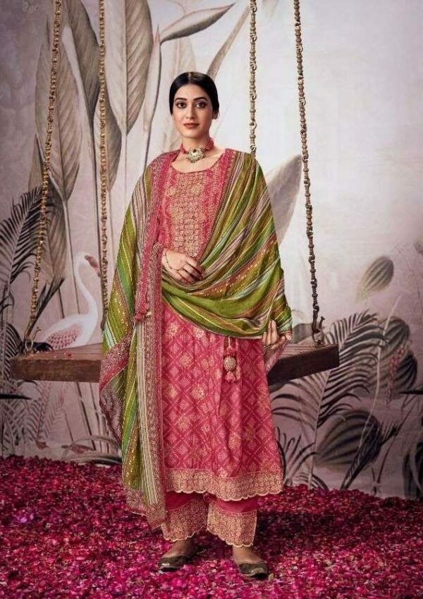My Fashion Road Jay Vijay Rangde Designer Moga Silk Salwar Suit | Pink