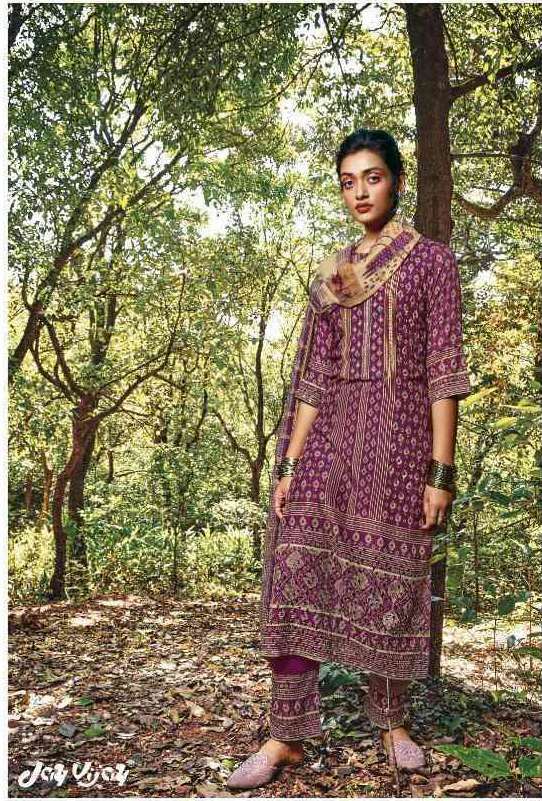 My Fashion Road Jay Vijay Vara Exclusive Designer Party Wear Silk Salwar Kameez | Purple