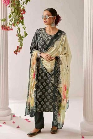 My Fashion Road Kimora Heer Afsana Designer Muslin Silk Salwar Suit | 8934