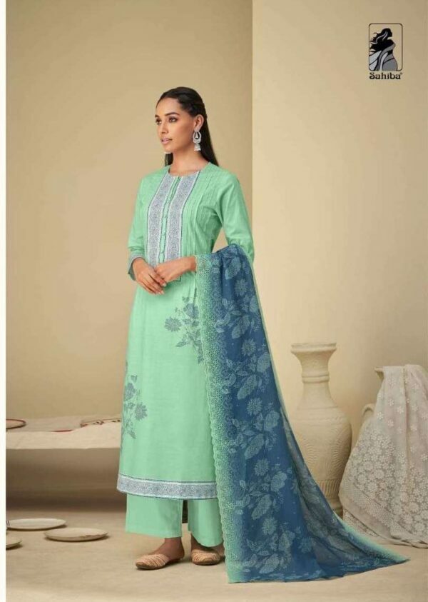 My Fashion Road Sahiba Anaisha Designer Cotton Salwar Kameez | Green