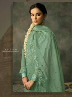 My Fashion Road Kimora Heer Begum Pant Style Dress Material | Green
