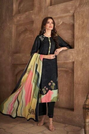 My Fashion Road Sahiba Itra Exclusive Designer Silk Salwar Suit | Black