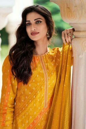 My Fashion Road Varsha Fashion Moh Exclusive Woven Designer Salwar Suit | Yellow