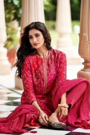 My Fashion Road Varsha Fashion Moh Exclusive Woven Designer Salwar Suit | Pink