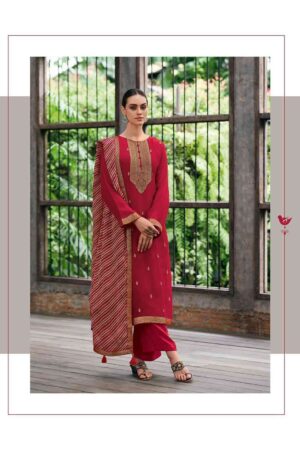 My Fashion Road Varsha Nisha Exclusive Designer Organza Suit | Red