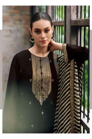 My Fashion Road Varsha Nisha Exclusive Designer Organza Suit | Black