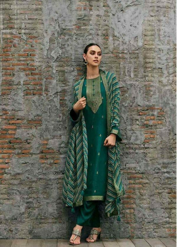 My Fashion Road Varsha Nisha Exclusive Designer Organza Suit | Green