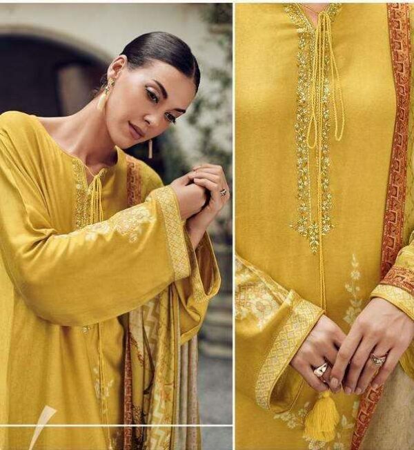 My Fashion Road Varsha Shades Of Love Pakistani Print Muslin Salwar Suit | Yellow