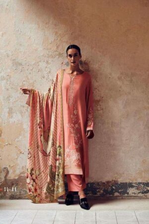 My Fashion Road Varsha Shades Of Love Pakistani Print Muslin Salwar Suit | Peach