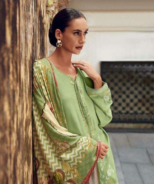 My Fashion Road Varsha Shades Of Love Pakistani Print Muslin Salwar Suit | Green