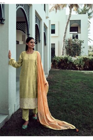 My Fashion Road Varsha Tisca Exclusive Muslin Salwar Kameez | Yellow
