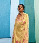 My Fashion Road Ganga Shades Premium Linen Designer Ladies Suits | Yellow