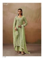My Fashion Road Ganga Fashion Roshni Pure Linen Unstitched Salwar Kameez | Green
