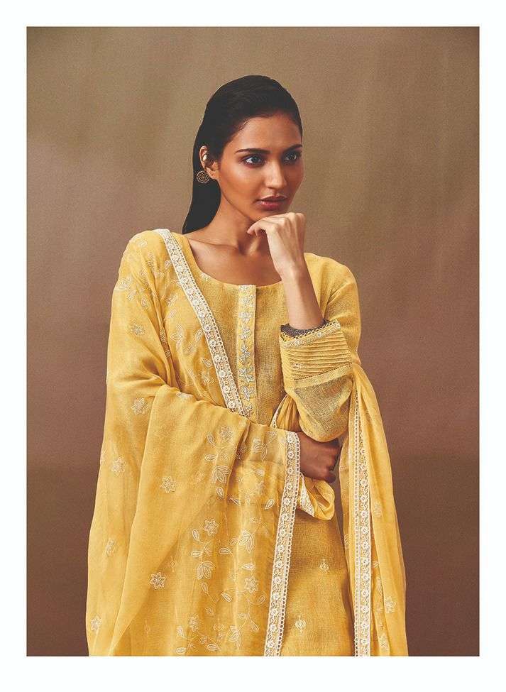 Bollywood Party Wear White Thread Work Georgette Yellow Salwar Suit –  Cygnus Fashion