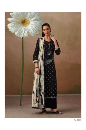 My Fashion Road Ganga Fashion Rubi Premium Cotton Unstitched Salwar Kameez | Black
