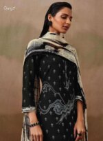 My Fashion Road Ganga Fashion Rubi Premium Cotton Unstitched Salwar Kameez | Black