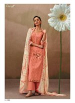 My Fashion Road Ganga Fashion Rubi Premium Cotton Unstitched Salwar Kameez | Peach