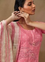 My Fashion Road Ganga Fashion Rubi Premium Cotton Unstitched Salwar Kameez | Pink