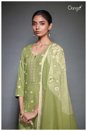 My Fashion Road Ganga Jhanvi Fancy Excusive Cotton Salwar Kameez | Green