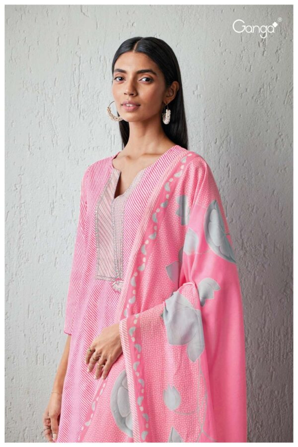 My Fashion Road Ganga Unnati Cotton Unstitched Salwar Kameez  | Pink