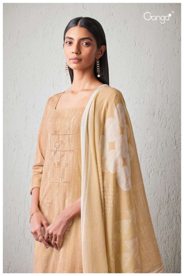 My Fashion Road Ganga Vipasha Exclusive Fancy Cotton Ladies Ganga Suit | Brown