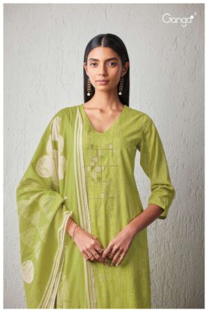 My Fashion Road Ganga Vipasha Exclusive Fancy Cotton Ladies Ganga Suit | Green