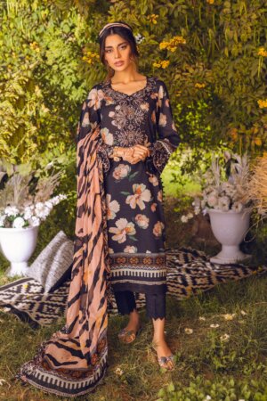 My Fashion Road Nureh Gardenia Unstitched Embroidered & Printed Lawn 2023 | NSG-92